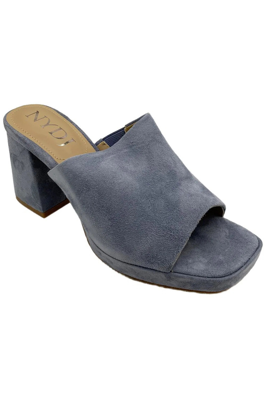 NYDJ Women's Dew Suede Heeled Sandals Blue - Medium